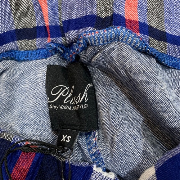 New Revolve/Shopbop Plush Plaid PJ Set. XS - Picture 12 of 13
